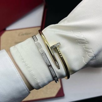 Браслет у стилі Cartier Love з діамантами