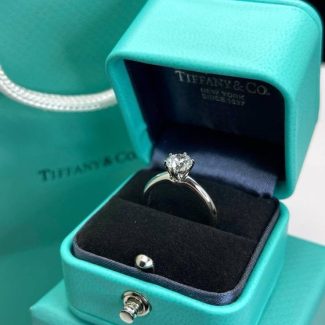 Каблучка в стилі Tiffany з діамантами 1.01ct GIA