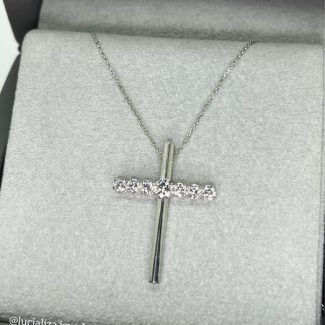 Кольє хрест з діамантами 0.60ct