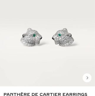 Сережки в стилі Cartier Panthère з діамантами