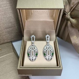 Сережки у стилі BVLGARI Serpenti