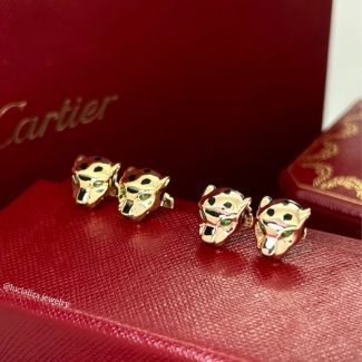 Сережки у стилі Cartier Panthère