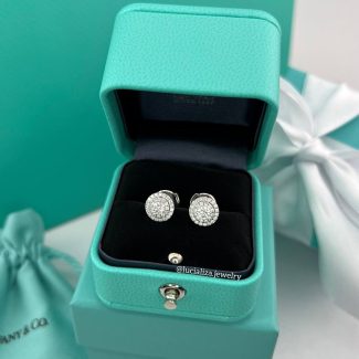 Сережки пусети з діамантами 0.60ct в стилі Tiffany